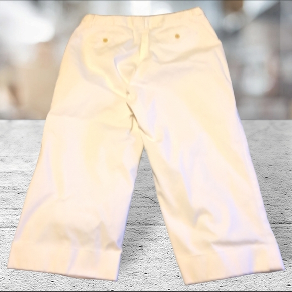 Banana republic contoured fit white luned capris size 8 - Picture 9 of 12